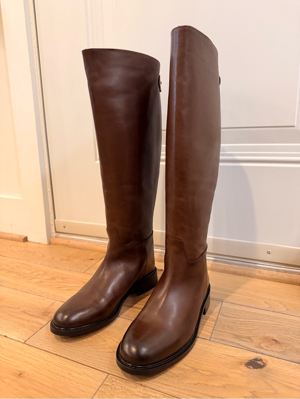 Steve Madden Beren Tall Leather Riding Boots - Dark Brown - Picture 9 of 14